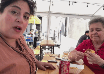 Tryin A Burger Ep.13, Marilyn Mineo, April 13 Dora is guest trying Hangaburs (who turned out to be a customer!)