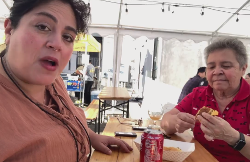 Tryin A Burger Ep.13, Marilyn Mineo, April 13 Dora is guest trying Hangaburs (who turned out to be a customer!)